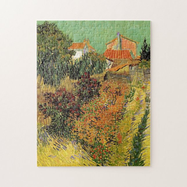 Garten hinter einem Haus. Vincent van Gogh. Puzzle (Vertikal)