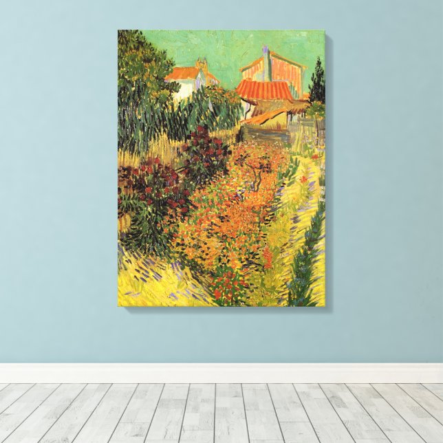 Garten Hinter einem Haus von Vincent van Gogh Leinwanddruck (Insitu (Holzboden))