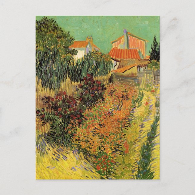 Garten Hinter einem Haus von Vincent van Gogh Postkarte (Vorderseite)
