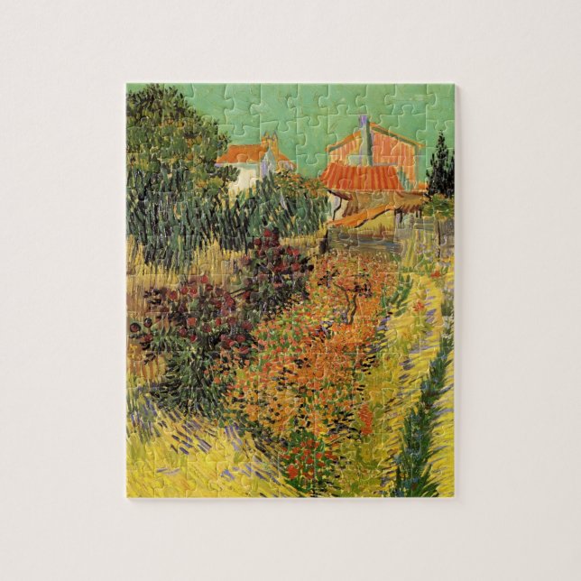 Garten Hinter einem Haus von Vincent van Gogh Puzzle (Vertikal)