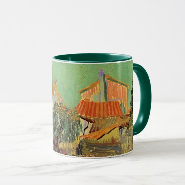 Garten Hinter einem Haus von Vincent van Gogh Tasse (VorderseiteRechts)