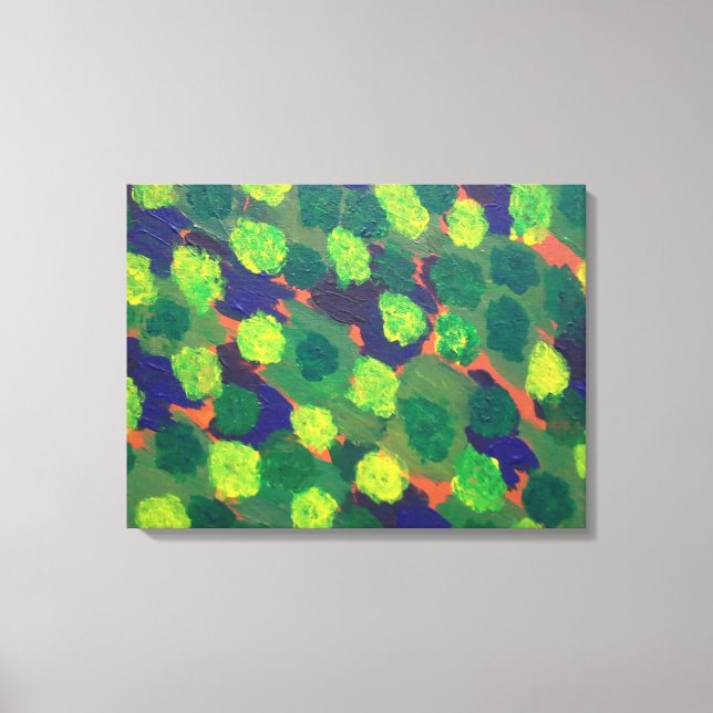 Gärten im Grünen Abstrakte Kunst Leinwanddruck (Vorderseite)
