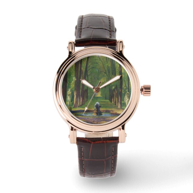 Gärten im Palast von Versailles (Frankreich) Armbanduhr (Vorderseite)