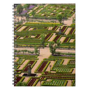 Garten im Schloss Villandry, Indre-et-Loire, 2 Notizblock