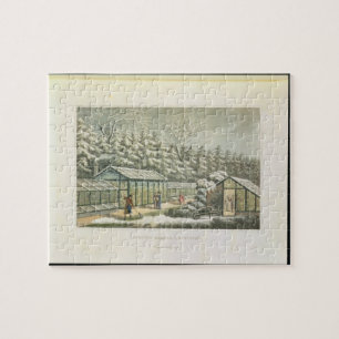 Garten im Winter, von den Fragmenten auf dem Th Puzzle