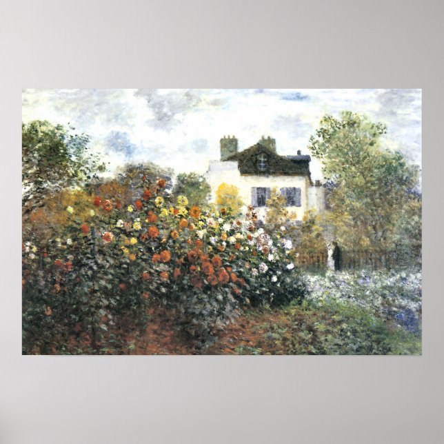 Garten in Argenteuil, Monet, Kunstposter Poster (Vorne)