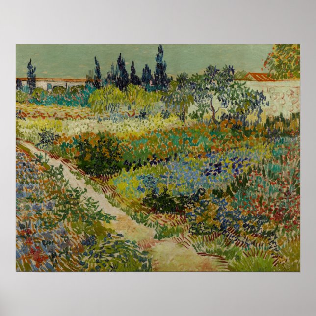 Garten in Arles (1888) von Van Gogh Poster (Vorne)