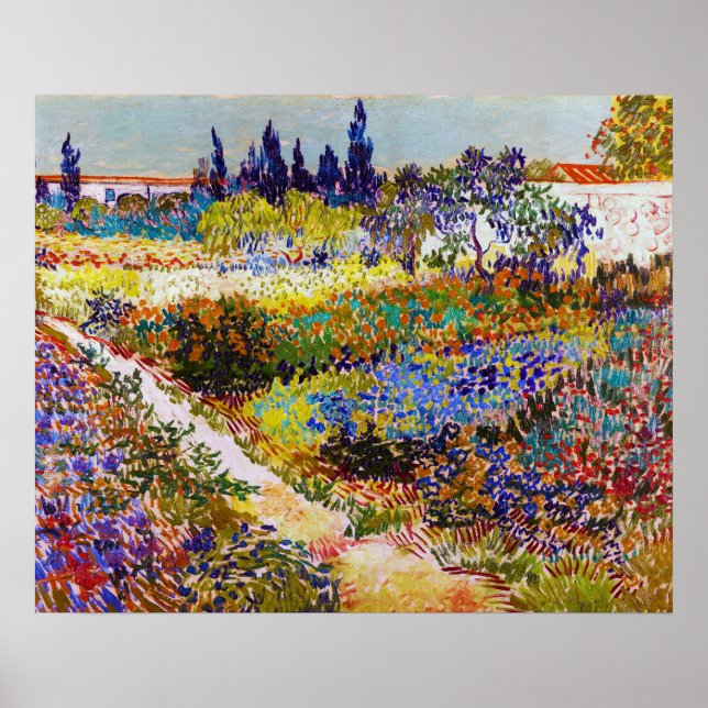 Garten in Arles, Van Gogh Poster (Vorne)