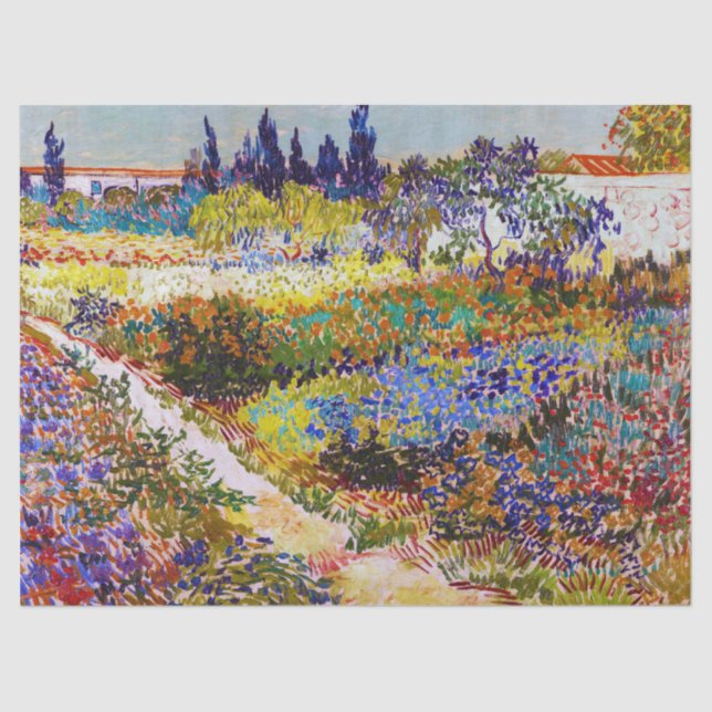 Garten in Arles, Van Gogh Seidenpapier (Vorderseite)