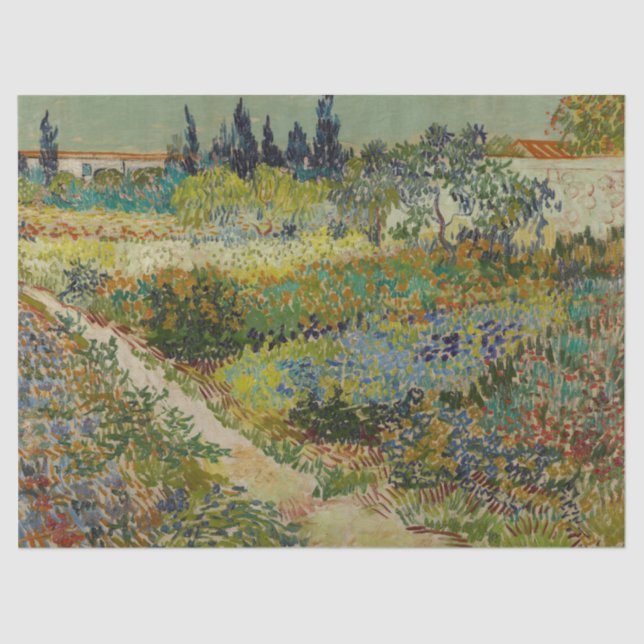 Garten in Arles - Vincent Van Gogh Seidenpapier (Vorderseite)