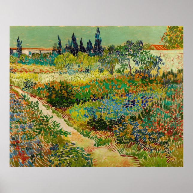 Garten in Arles von Vincent Van Gogh (1888) Poster (Vorne)