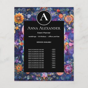 Garten in Bewegung   Florales Mandala-Design Flyer