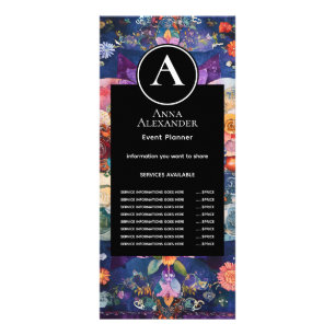 Garten in Bewegung Florales Mandala-Design Werbekarte