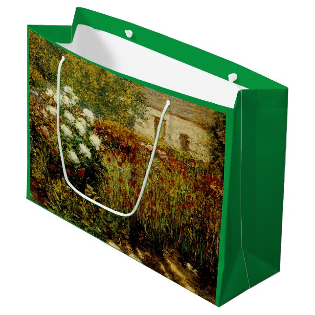 Garten in Giverny Große Geschenktüte (Vorderseite Schrägansicht)