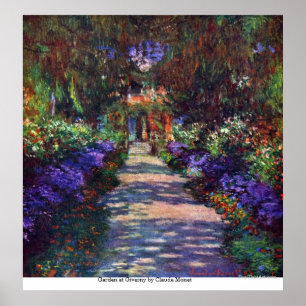 Garten in Giverny von Claude Monet Poster
