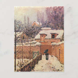Garten in Louveciennes im Snow Alfred Sisley Postkarte