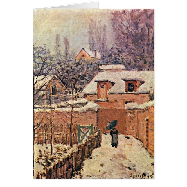 Garten in Louveciennes, Winter durch Alfred Sisley (Vorne)
