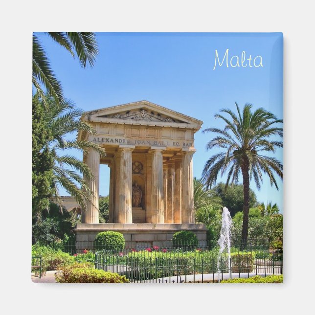 Garten in Malta in Valletta Magnet (Vorne)
