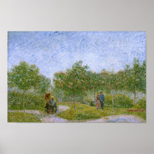 Garten in Montmartre mit Liebe, Vincent van Gogh Poster