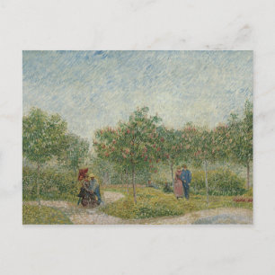 Garten in Montmartre mit Liebe von Van Gogh Postkarte