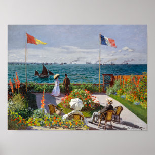 Garten in Sainte-Adresse Claude Monet Poster