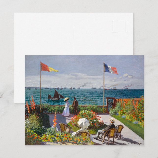 Garten in Sainte-Adresse | Claude Monet | Postkarte (Vorne/Hinten)