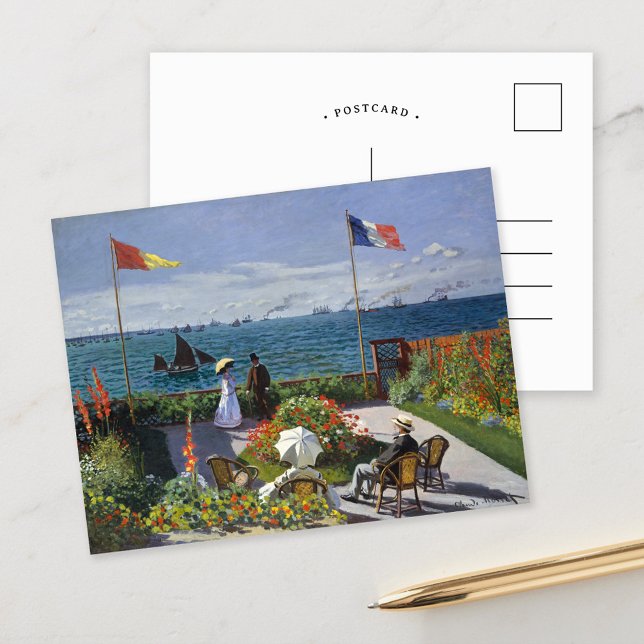 Garten in Sainte-Adresse | Claude Monet Postkarte (Von Creator hochgeladen)