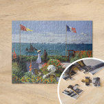 Garten in Sainte-Adresse | Claude Monet Puzzle<br><div class="desc">Garden bei Sainte-Adresse oder Jardin à Sainte-Adresse (1867) von Claude Monet,  einem französischen Impressionisten. Das Bild zeigt eine sonnige Szene zeitgenössischer Freizeit im Badeort Sainte-Adresse von Monet. Verwenden Sie die Entwurfstools,  um einen benutzerdefinierten Text hinzuzufügen oder das Bild zu personalisieren.</div>