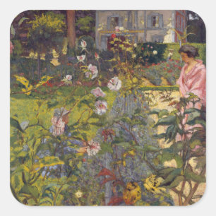 Garten in Vaucresson Quadratischer Aufkleber