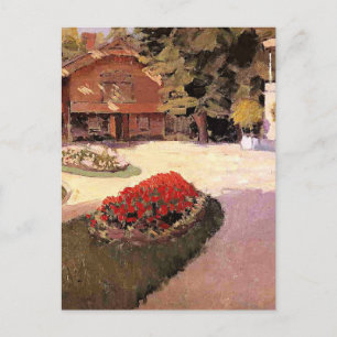 Garten in Yerres, feine Kunstmalerei, Postkarte