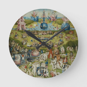 Garten irdischer Freuden, 1490-1500 Runde Wanduhr