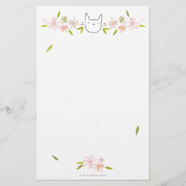 Garten-Katze in den Chrysanthemen Briefpapier (Vorderseite)