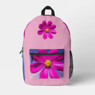Garten-Kosmos, der Alltags- oder Schulrucksack. Bedruckter Rucksack