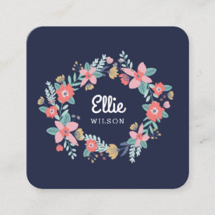 Garten-Kranz Quadratische Visitenkarte