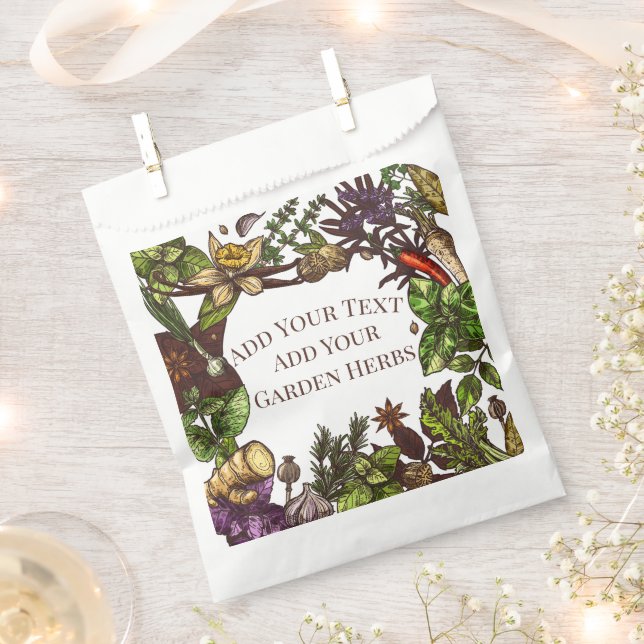 Garten-Kräuter-Päckchen Gartengewürze & Kräuter Ge Geschenktütchen (Ausgeschnitten)