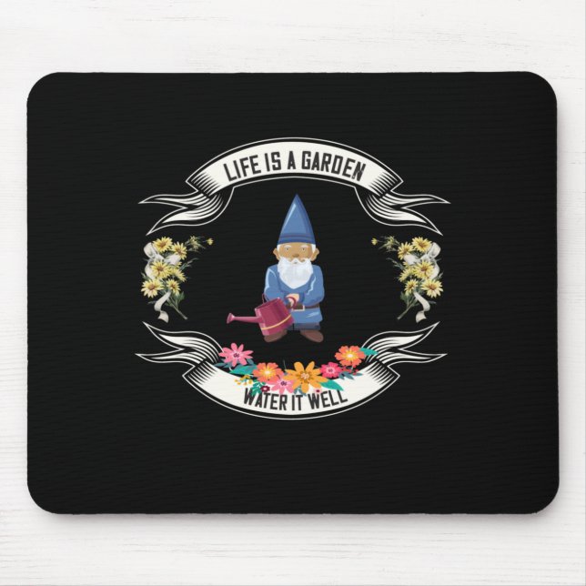 Garten - Leben ist ein Garten Wasser Es gut Mousepad (Vorne)
