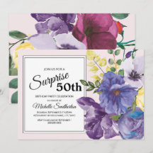 Garten Lila Gelb Rosa Blumen 50. Geburtstag