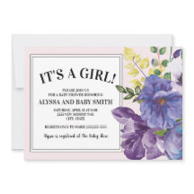 Garten Lila Gelb Rosa Floral Mädchen Baby Shower