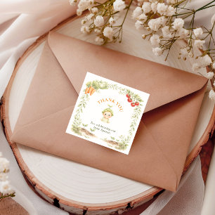 Garten Lokale Gewächs Kleine Keimling Baby Danke Quadratischer Aufkleber