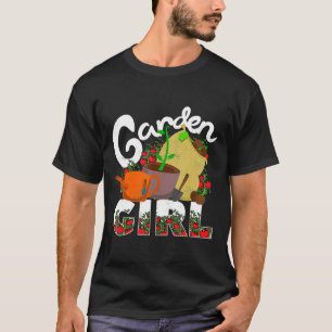 Garten Mädchen Gemüsepflanzen Gartenarbeit Fraue T-Shirt