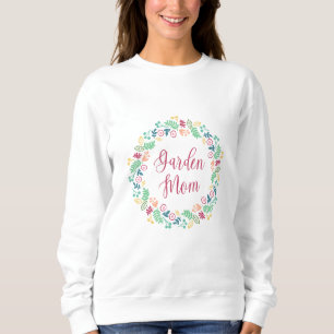 Garten-Mama Blumiger Kranz Farbiger  Sweatshirt