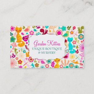 Garten-Miezekatze Visitenkarte