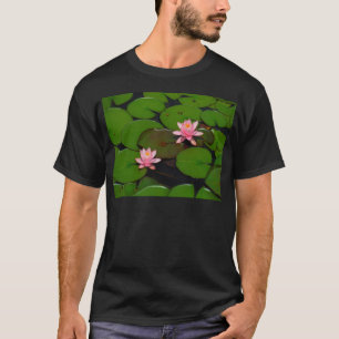 Garten mit Blütenblumen, Rosa Lotus, T-Shirt