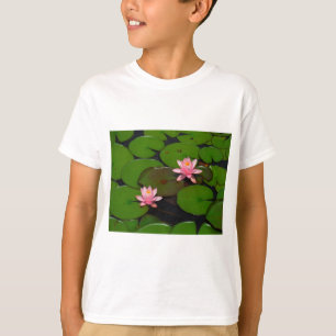 Garten mit Blütenblumen, Rosa Lotus, T-Shirt