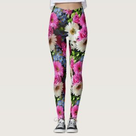Garten mit bunten Blume Design Leggings