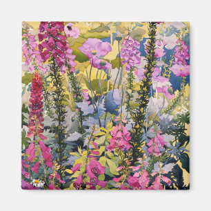 Garten mit Foxhandschuhen Magnet