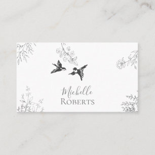 Gärten mit Hübschen Vögeln und Zweigen Visitenkarte
