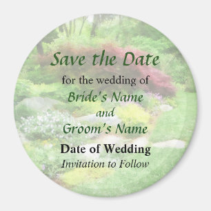 Garten mit japanischem Ahorn Save the Date Magnet