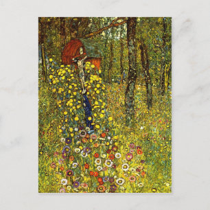 Garten mit Kruzifix von Gustav Klimt Postkarte