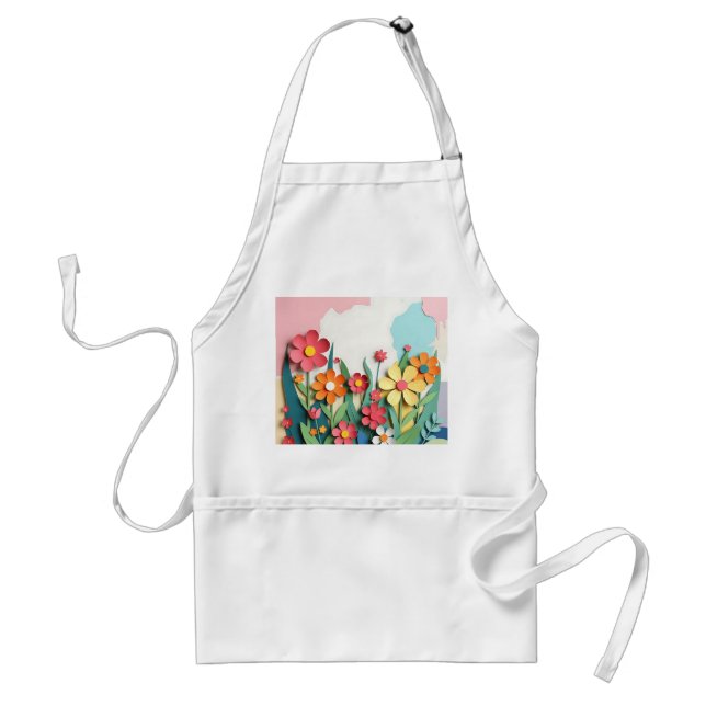 Garten mit Papiersammlerblumen Schürze (Vorne)